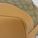GUCCI GG Canvas Shoulder Bag Beige Gold Auth 162519-12
