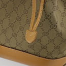 GUCCI GG Canvas Shoulder Bag Beige Gold Auth 162519-15