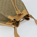 GUCCI GG Canvas Shoulder Bag Beige Gold Auth 162519-6