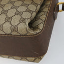 GUCCI GG Supreme Web Sherry Line Bag PVC Beige Gold 904 02 084 Auth 162521-9