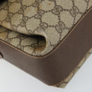 GUCCI GG Supreme Web Sherry Line Bag PVC Beige Gold 904 02 084 Auth 162521-14