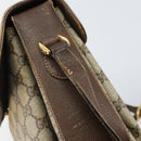 GUCCI GG Supreme Web Sherry Line Bag PVC Beige Gold 904 02 084 Auth 162521-10
