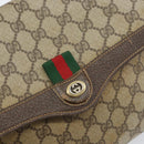 GUCCI GG Supreme Web Sherry Line Bag PVC Beige Gold 904 02 084 Auth 162521-17