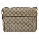 GUCCI GG Supreme Web Sherry Line Bag PVC Beige Gold 904 02 084 Auth 162521-2