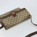 GUCCI GG Supreme Web Sherry Line Bag PVC Beige Gold 904 02 084 Auth 162521-6
