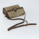 GUCCI GG Supreme Web Sherry Line Bag PVC Beige Gold 904 02 084 Auth 162521-7