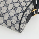 GUCCI GG Supreme Sherry Line Shoulder Bag PVC Navy Gold 56 02 004 Auth 162523-12