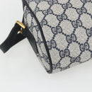 GUCCI GG Supreme Sherry Line Shoulder Bag PVC Navy Gold 56 02 004 Auth 162523-13