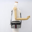 GUCCI GG Supreme Sherry Line Shoulder Bag PVC Navy Gold 56 02 004 Auth 162523-21