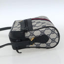 GUCCI GG Supreme Sherry Line Shoulder Bag PVC Navy Gold 56 02 004 Auth 162523-4