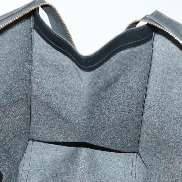 MCM Logogram Vicetos Tote Bag PVC Black Gold Auth 162533