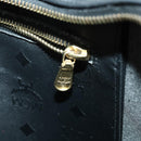 MCM Logogram Vicetos Tote Bag PVC Black Gold Auth 162533-21