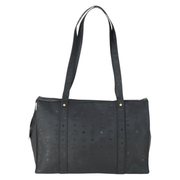 MCM Logogram Vicetos Tote Bag PVC Black Gold Auth 162533 - 0
