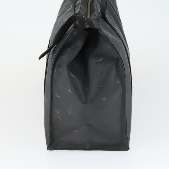MCM Logogram Vicetos Tote Bag PVC Black Gold Auth 162533