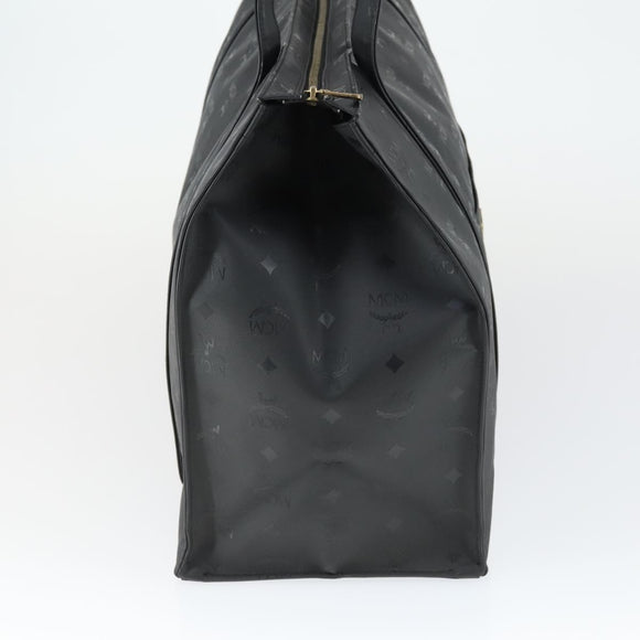 MCM Logogram Vicetos Tote Bag PVC Black Gold Auth 162533