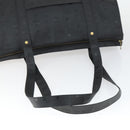 MCM Logogram Vicetos Tote Bag PVC Black Gold Auth 162533-7
