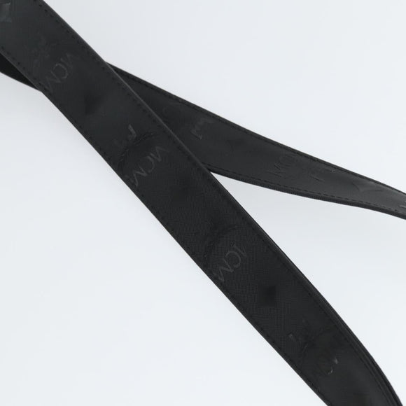 MCM Logogram Vicetos Tote Bag PVC Black Gold Auth 162533