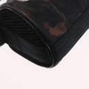 CHANEL Sports Line Shoulder Bag Coated Canvas Black CC Auth 162540-15