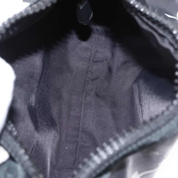 CHANEL Sports Line Shoulder Bag Coated Canvas Black CC Auth 162540