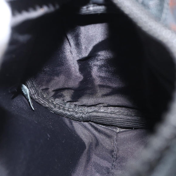 CHANEL Sports Line Shoulder Bag Coated Canvas Black CC Auth 162540