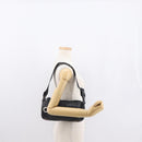 CHANEL Sports Line Shoulder Bag Coated Canvas Black CC Auth 162540-21