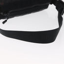 CHANEL Sports Line Shoulder Bag Coated Canvas Black CC Auth 162540-7