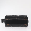 CHANEL Sports Line Shoulder Bag Coated Canvas Black CC Auth 162540-5