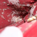 CHANEL Matelasse Chain Shoulder Bag Lamb Skin Gold Red CC Auth 162544-12