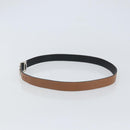 Salvatore Ferragamo Gancini Reversible Belt Leather 34.6"" Brown Auth 162547-3