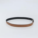 Salvatore Ferragamo Gancini Reversible Belt Leather 34.6"" Brown Auth 162547-4