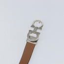 Salvatore Ferragamo Gancini Reversible Belt Leather 34.6"" Brown Auth 162547-8