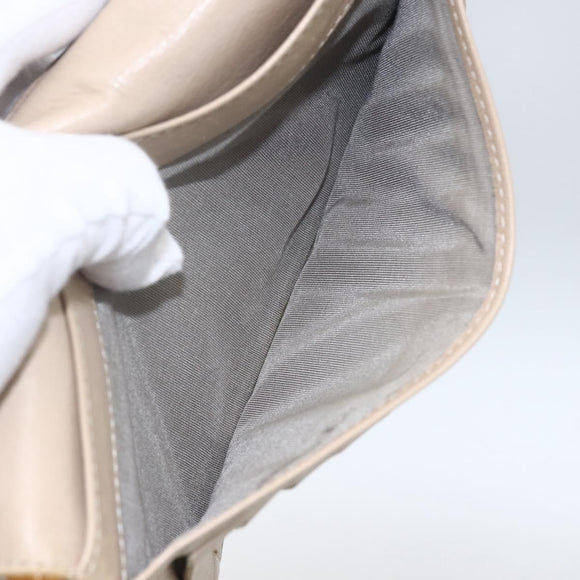 CHANEL Matelasse Long Wallet Patent leather Yellow CC Auth 162548