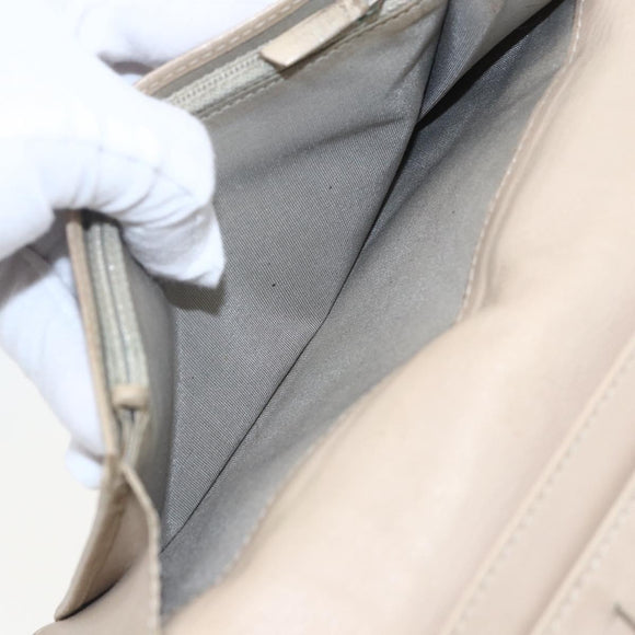 CHANEL Matelasse Long Wallet Patent leather Yellow CC Auth 162548