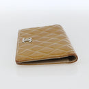 CHANEL Matelasse Long Wallet Patent leather Yellow CC Auth 162548-4