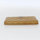 CHANEL Matelasse Long Wallet Patent leather Yellow CC Auth 162548-5