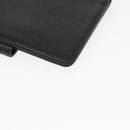 CHANEL Day Planner Cover Caviar Skin Black Gold CC Auth 162550-10