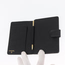 CHANEL Day Planner Cover Caviar Skin Black Gold CC Auth 162550-12