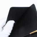 CHANEL Day Planner Cover Caviar Skin Black Gold CC Auth 162550-14