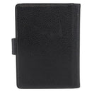 CHANEL Day Planner Cover Caviar Skin Black Gold CC Auth 162550-3