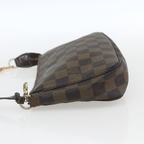 LOUIS VUITTON Damier Ebene Pochette Accessoires Pouch N41206 LV Auth 162558