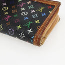 LOUIS VUITTON Multicolor Portefeuille Viennois Wallet Black M92988 Auth 162563-15