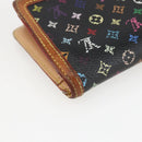 LOUIS VUITTON Multicolor Portefeuille Viennois Wallet Black M92988 Auth 162563-16