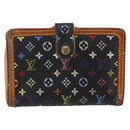 LOUIS VUITTON Multicolor Portefeuille Viennois Wallet Black M92988 Auth 162563-13