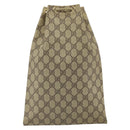 GUCCI GG Supreme Drawstring Pouch PVC Beige Gold 97 19 303 Auth 162571-2