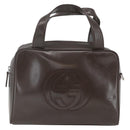 GUCCI Hand Bag Patent leather Brown Silver 000 1274 0505 Auth 162574-13