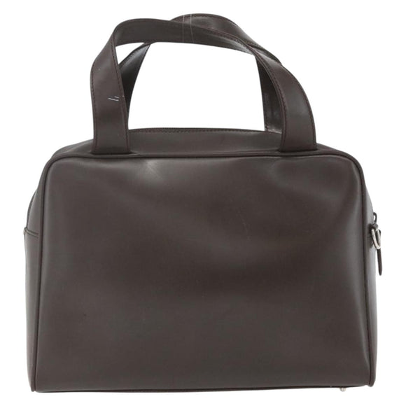 GUCCI Hand Bag Patent leather Brown Silver 000 1274 0505 Auth 162574