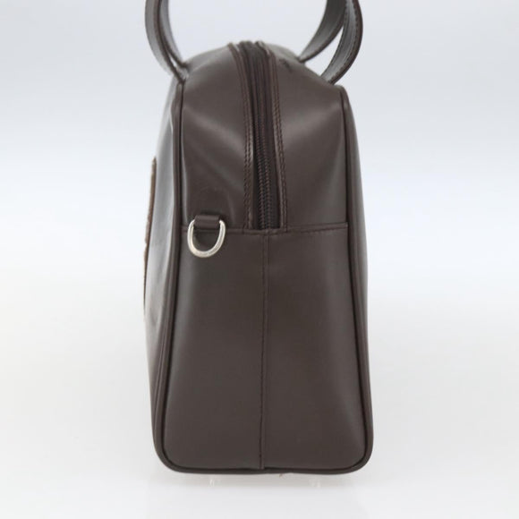 GUCCI Hand Bag Patent leather Brown Silver 000 1274 0505 Auth 162574