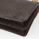 CELINE Macadam Canvas Hand Bag PVC Leather Brown Gold Auth 162575-12