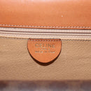 CELINE Macadam Canvas Hand Bag PVC Leather Brown Gold Auth 162575-15