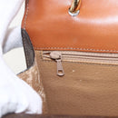 CELINE Macadam Canvas Hand Bag PVC Leather Brown Gold Auth 162575-16